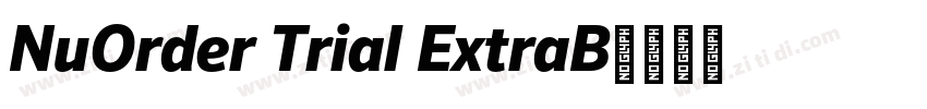 NuOrder Trial ExtraB字体转换